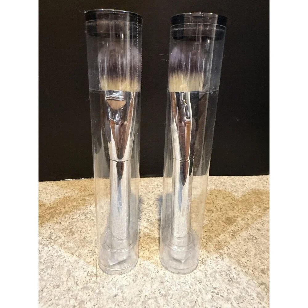 IT Cosmetics Heavenly Luxe Foundation Brush Lot of 2 New in Tube Chrome Handle